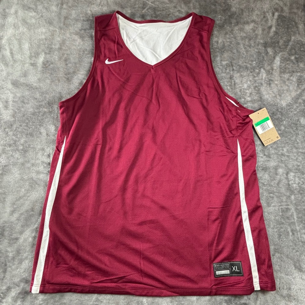 Nike Dri-FIT Reversible Basketball Jersey Mens XL Maroon White HM9960-610 NWT